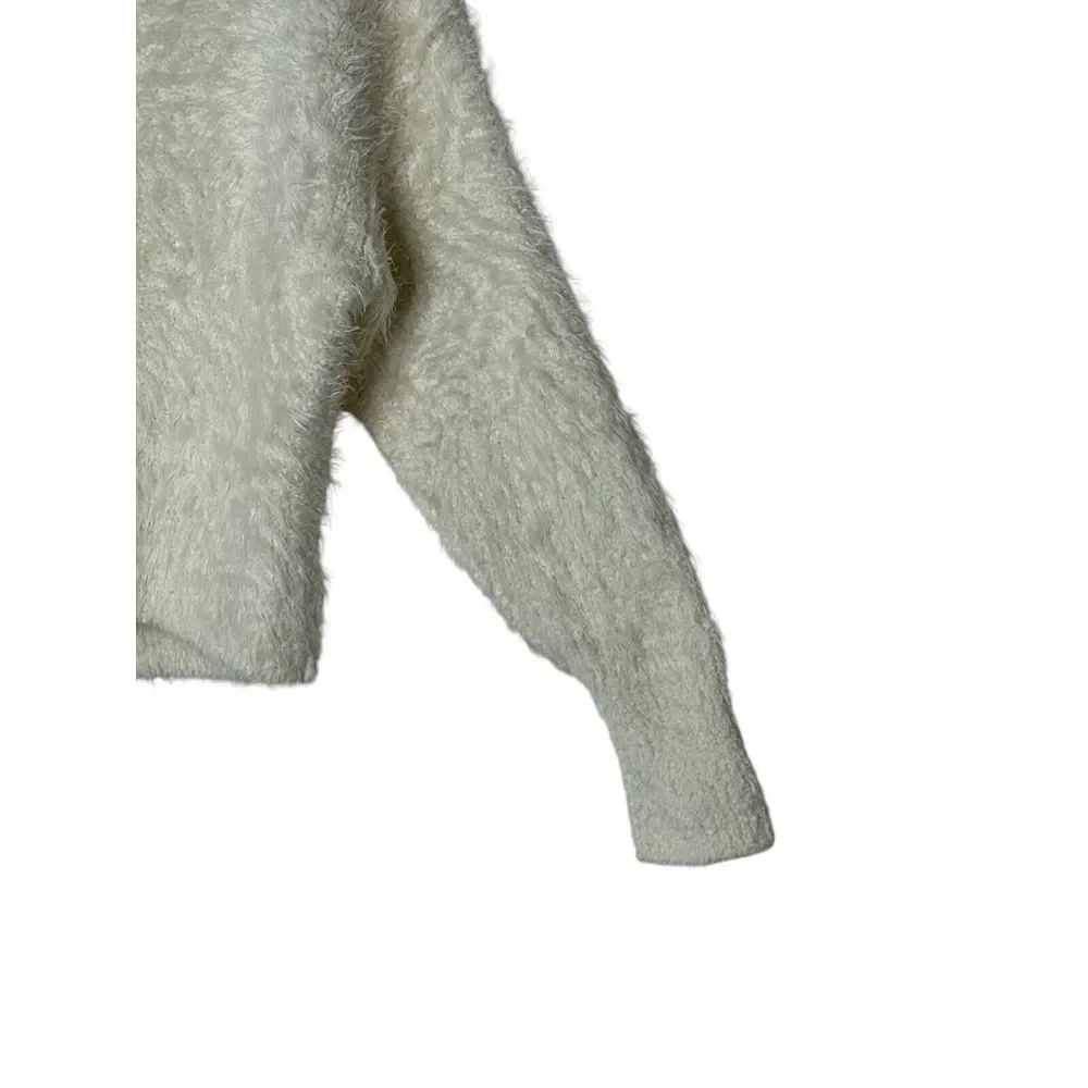Free People‎ Sweater Women Medium Cream White Angelic Oversized Outdoor Soft
